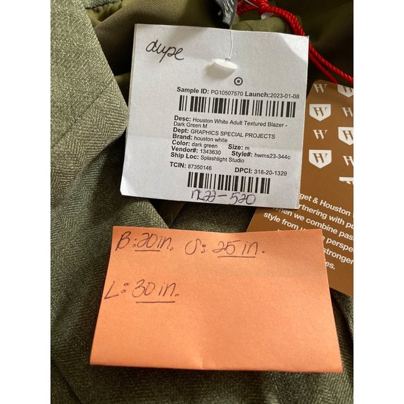 Houston White Adult Textured Blazer Dark Green Medium - Picture 7 of 9